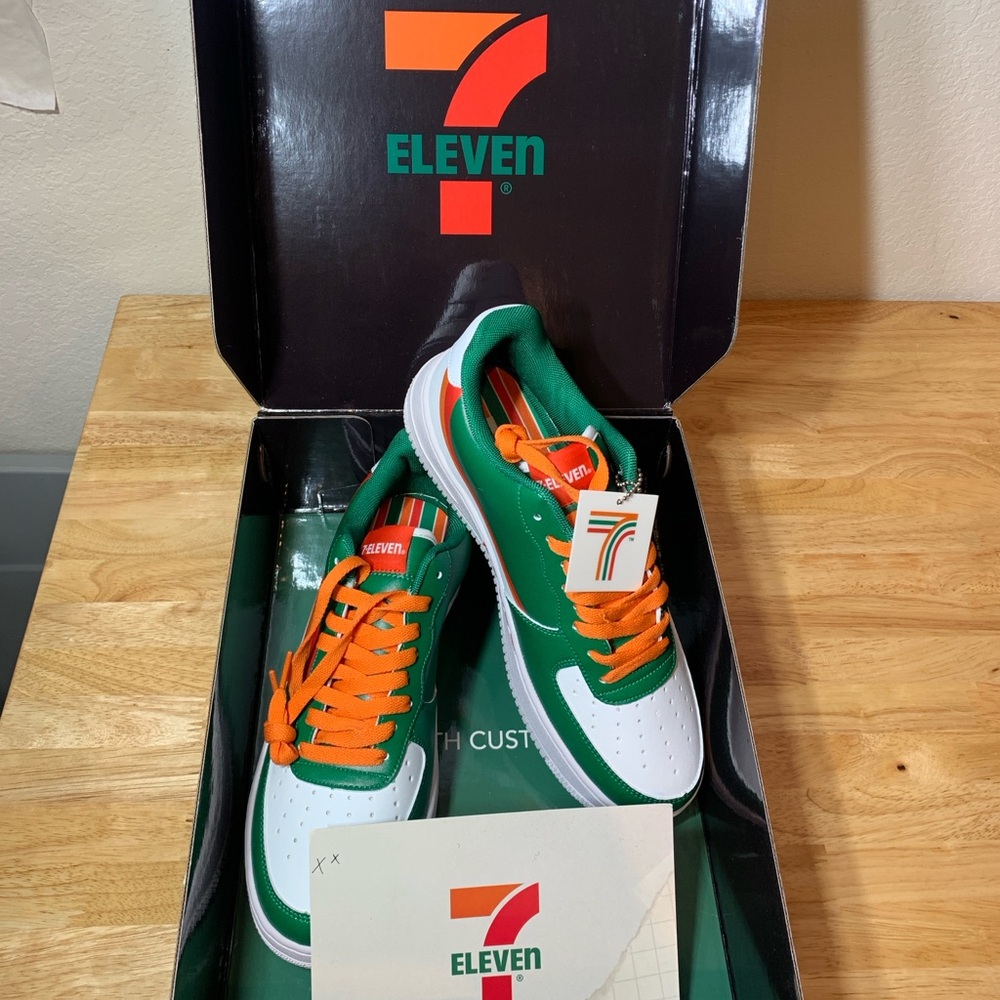 7-11  Custom Unisex Sneakers BRAND NEW Women’s 9.5, Men’s 8
